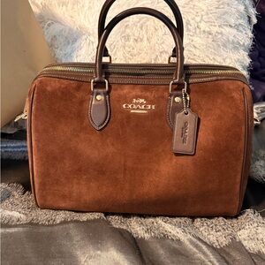 Coach LARGE SUEDE ROWAN BRAND NEW